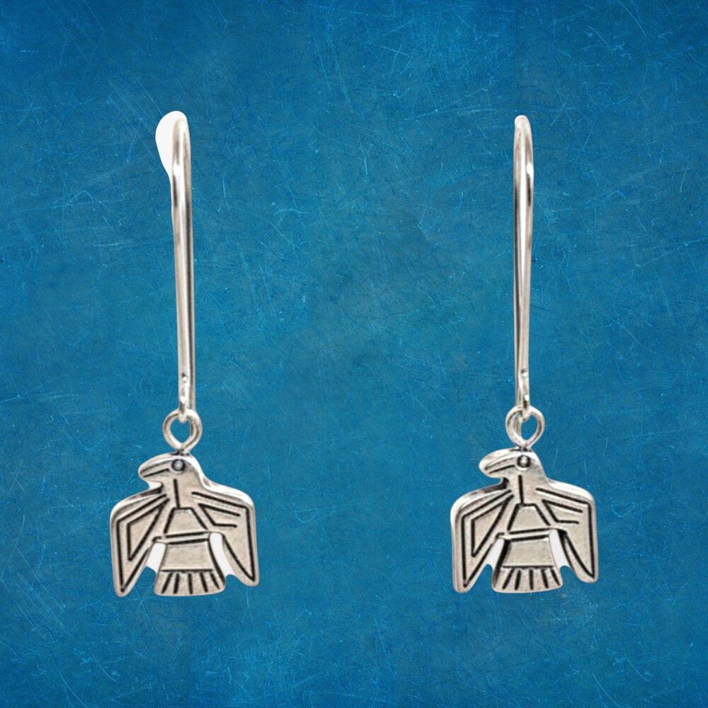 Indio Jewelry Tibetan Silver Thunderbird Earrings #316